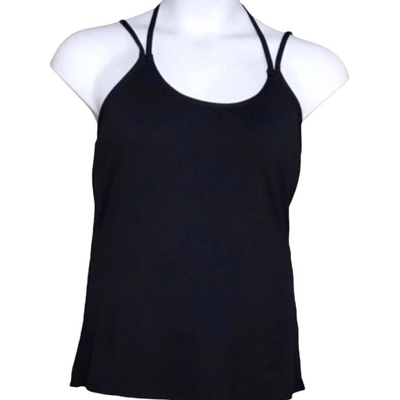 Fabletics Tank Top  Miri Black Strappy - Picture 1 of 10